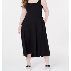 ALFANI Plus Size Flare Midi Dress - 1X black